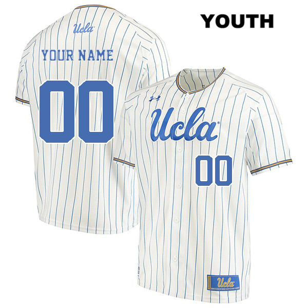 Cheap Customize Under Armour customize UCLA Bruins Authentic Stitched Youth White College Baseball Jersey